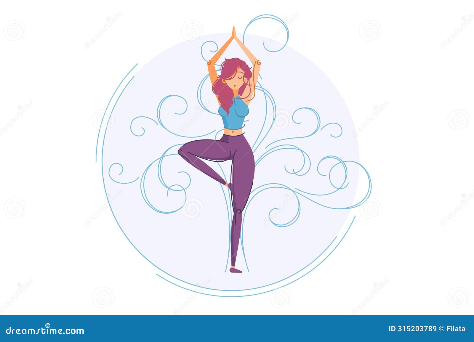 serene yoga balance pose