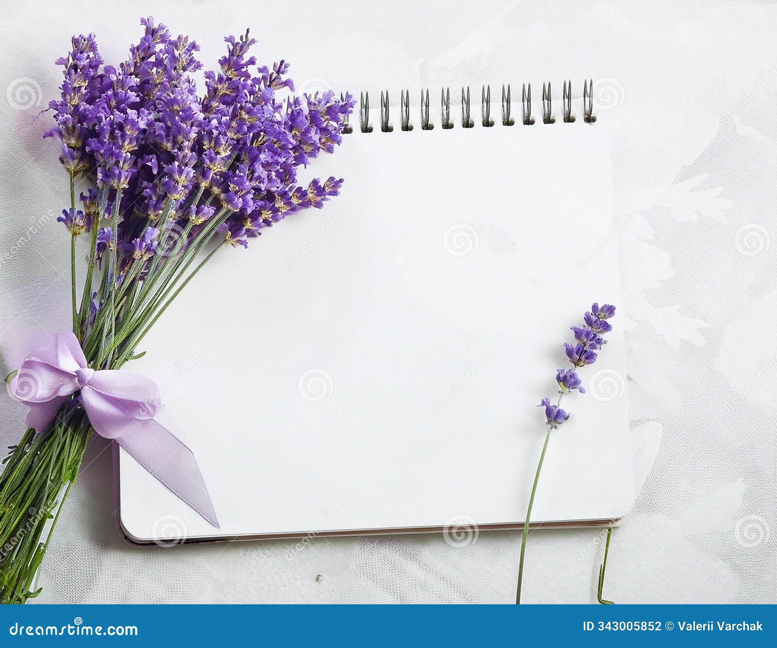 serenity in bloom lavender-infused clean sheet notepad