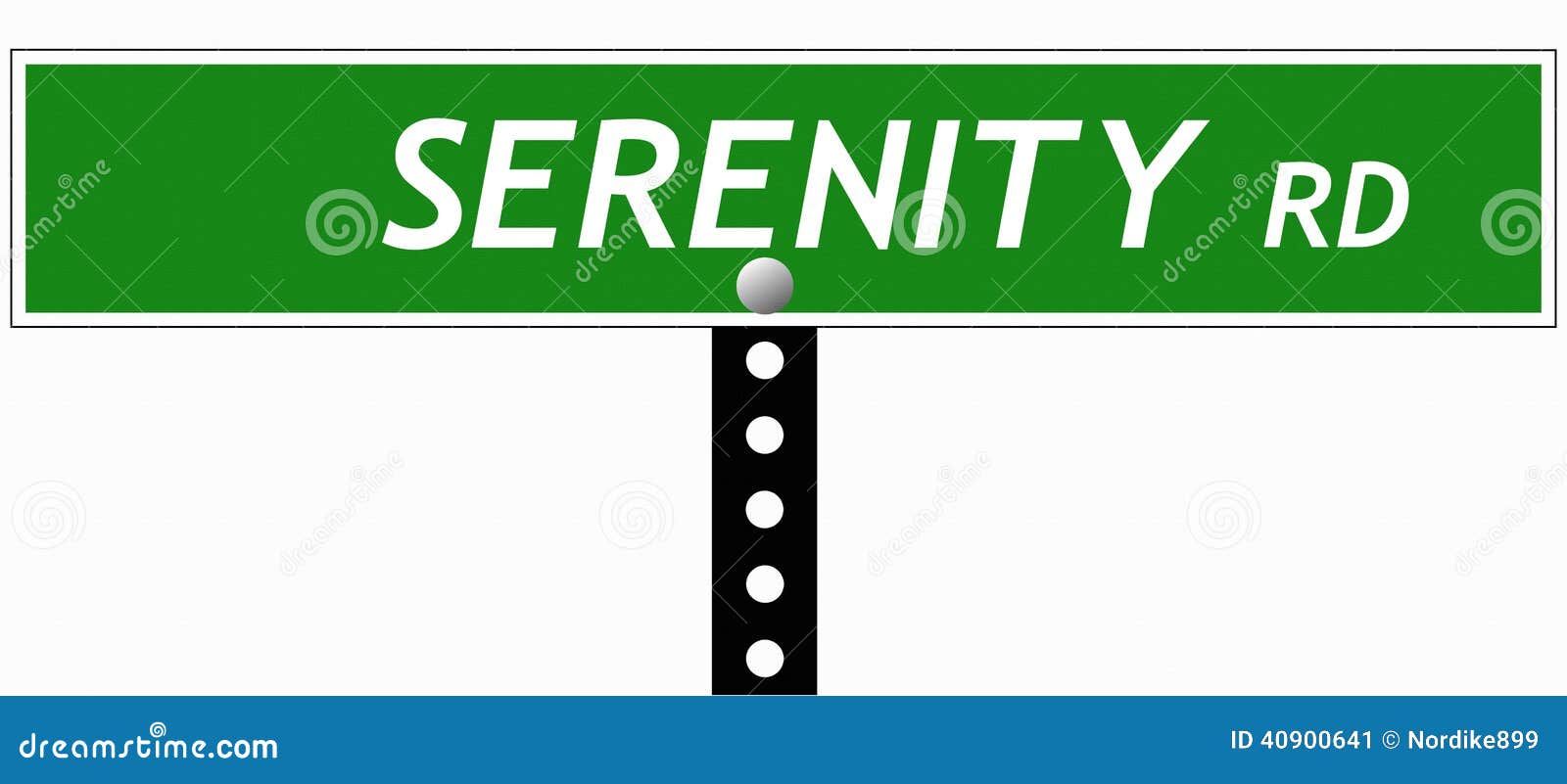 Serenity Road Sign stock illustration. Illustration of pole 40900641