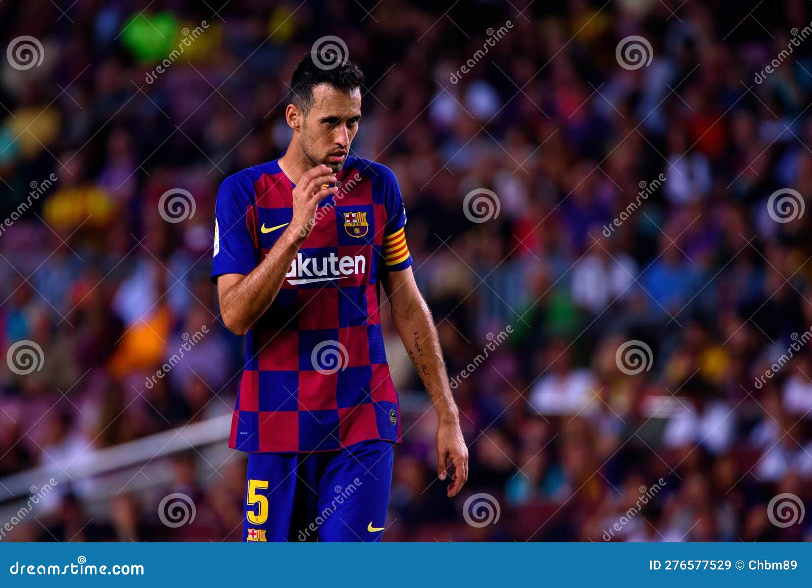 Sergio Busquets Plays at the La Liga Match between FC Barcelona and Villarreal CF Editorial Stock Image