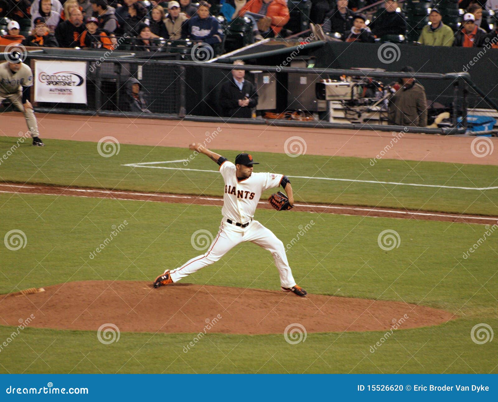 Sergio Romo Steps Forward To Throw a Pitch in Rel Editorial Image