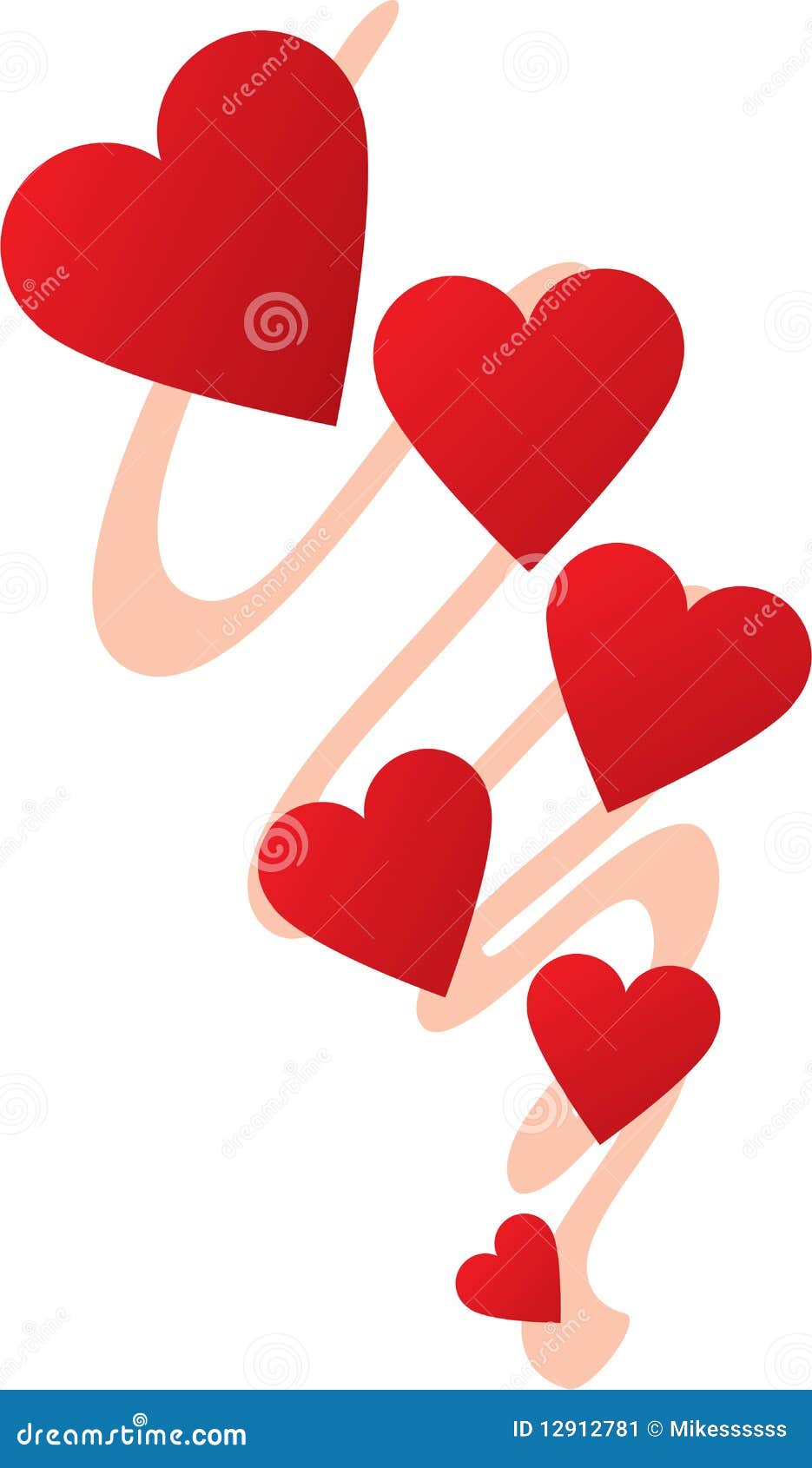 Serie di disegno dei cuori