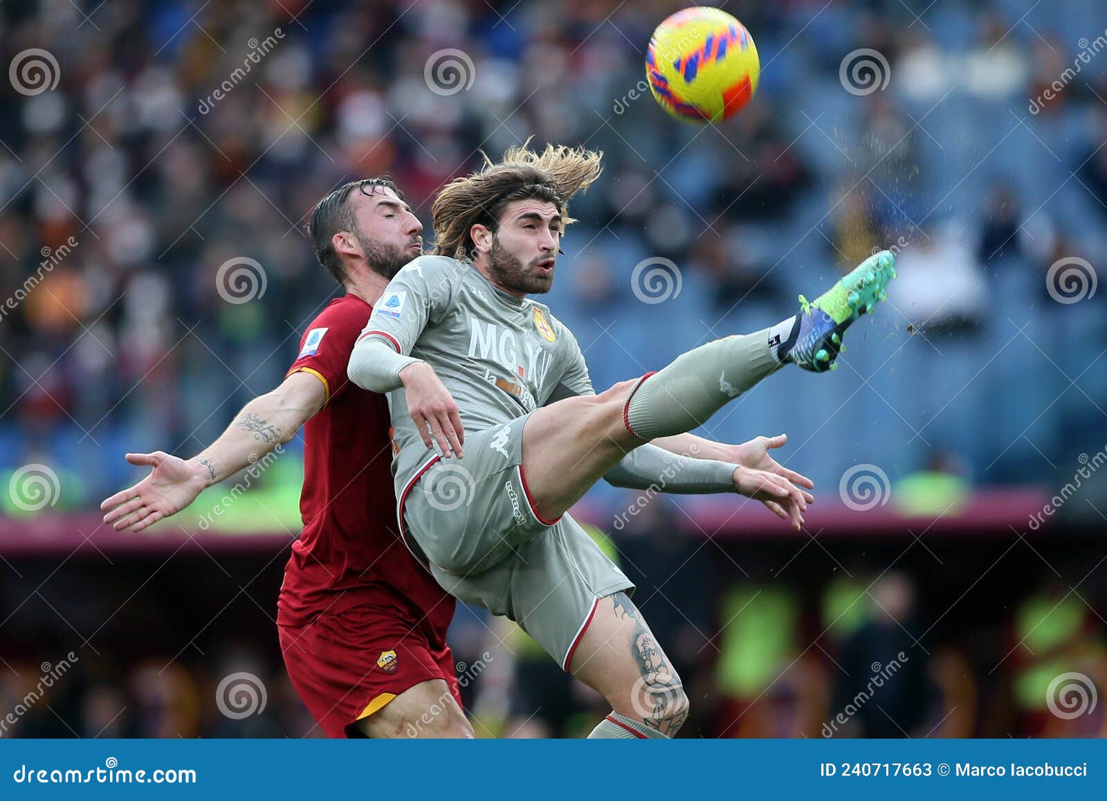 SERIE a FOOTBALL MATCH AS ROMA VS GENOA FC at OLYMPIC STADIUM in ROME on  FEBRUARY, 5TH 2022 Editorial Stock Photo - Image of score, february:  240717663