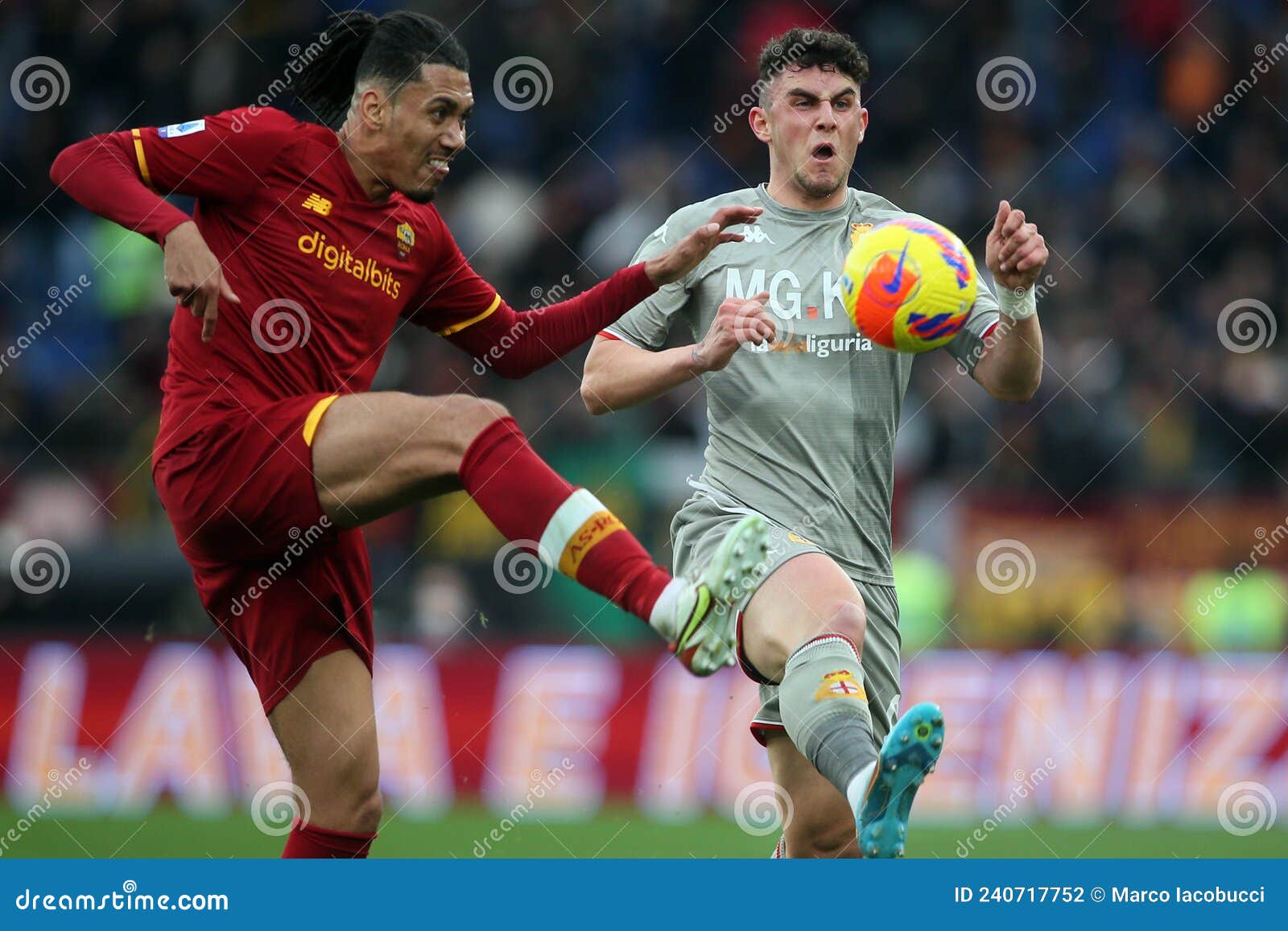 SERIE a FOOTBALL MATCH AS ROMA VS GENOA FC at OLYMPIC STADIUM in