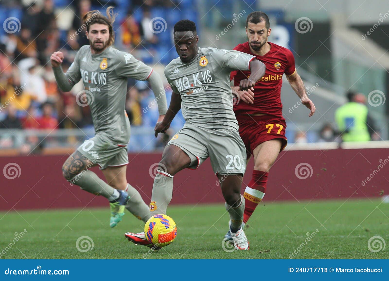 SERIE a FOOTBALL MATCH AS ROMA VS GENOA FC at OLYMPIC STADIUM in