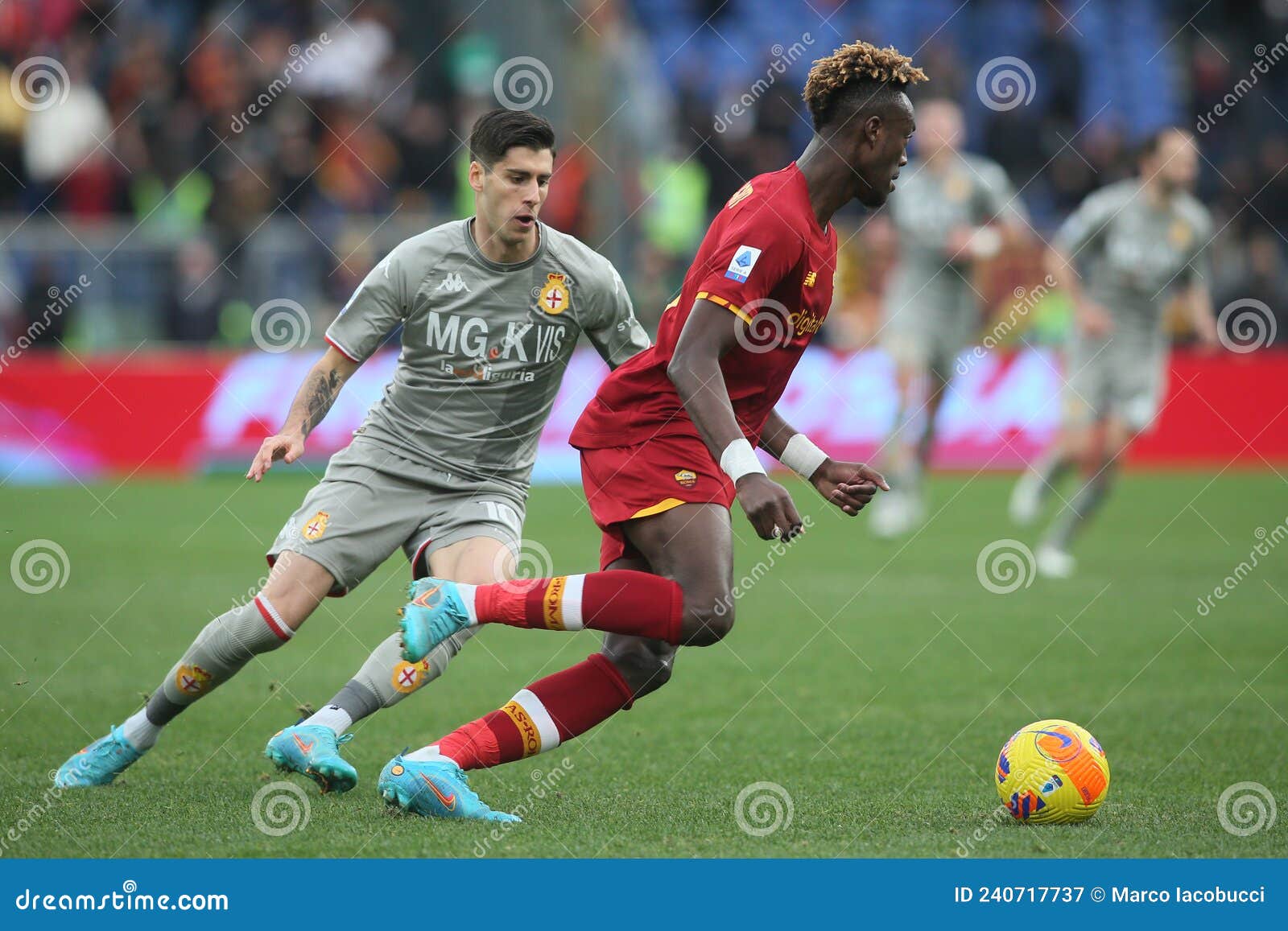 SERIE a FOOTBALL MATCH AS ROMA VS GENOA FC at OLYMPIC STADIUM in