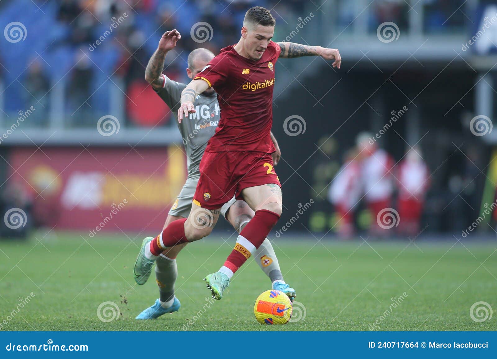 SERIE a FOOTBALL MATCH AS ROMA VS GENOA FC at OLYMPIC STADIUM in