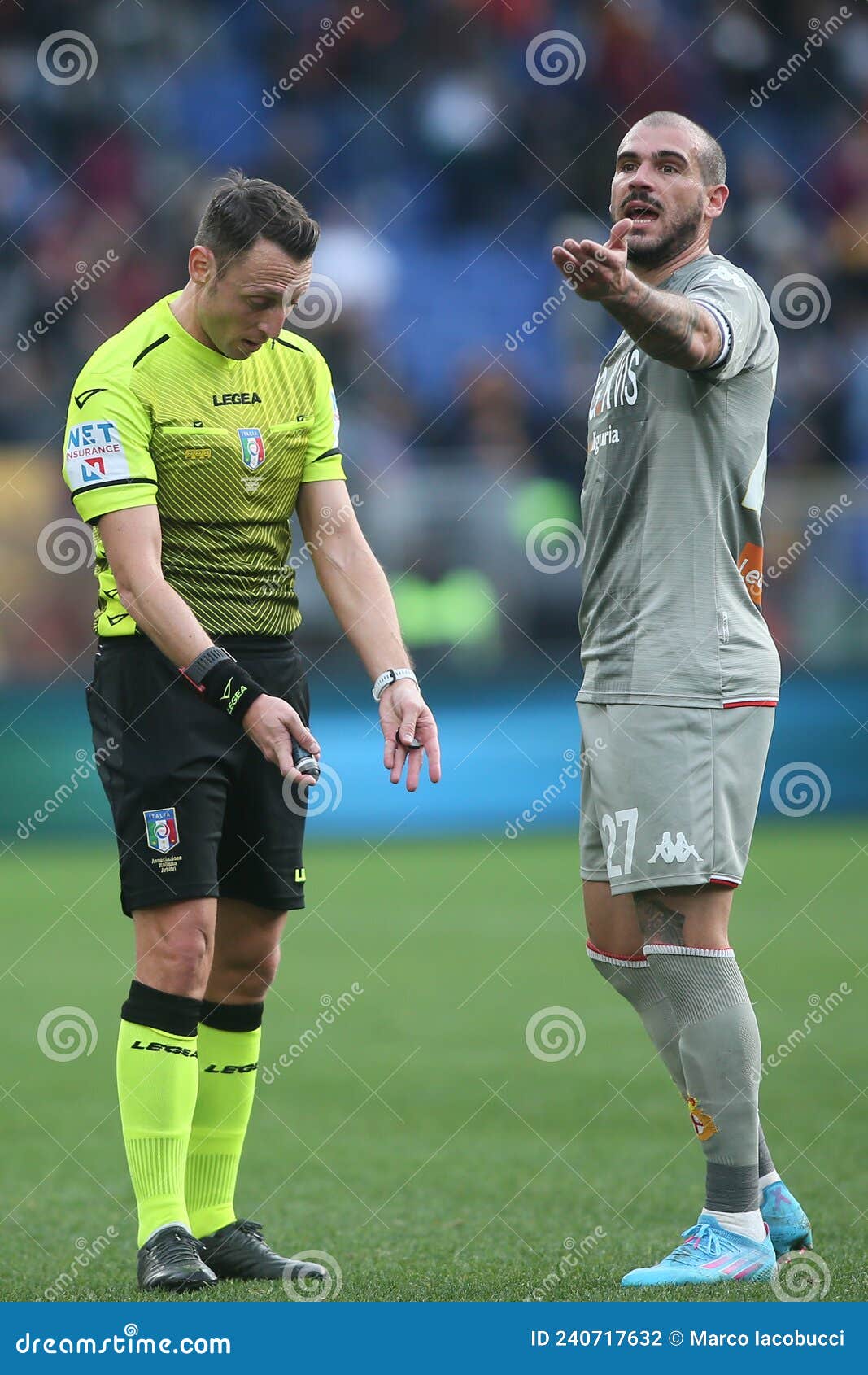 SERIE a FOOTBALL MATCH AS ROMA VS GENOA FC at OLYMPIC STADIUM in