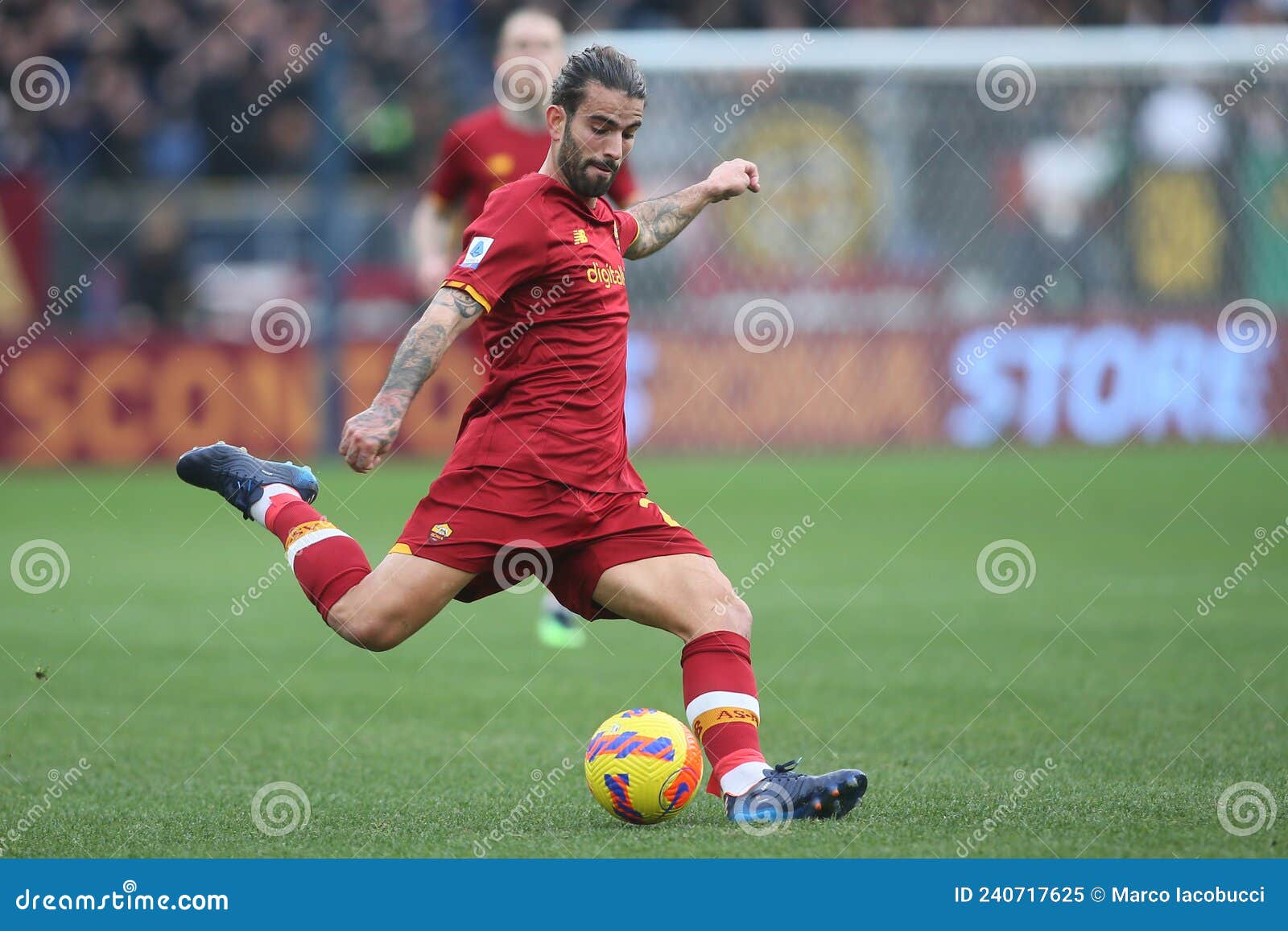 SERIE a FOOTBALL MATCH AS ROMA VS GENOA FC at OLYMPIC STADIUM in