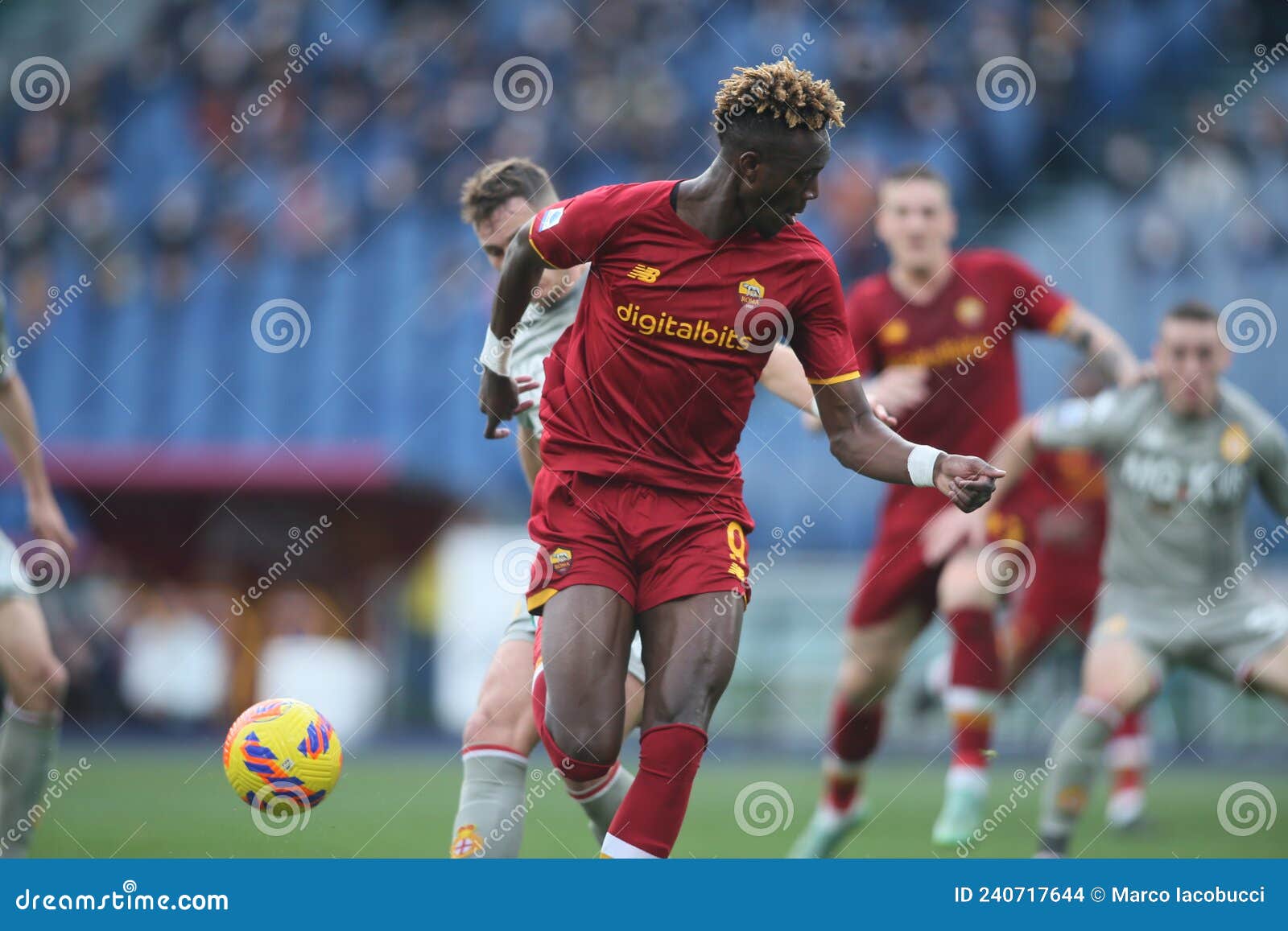 SERIE a FOOTBALL MATCH AS ROMA VS GENOA FC at OLYMPIC STADIUM in