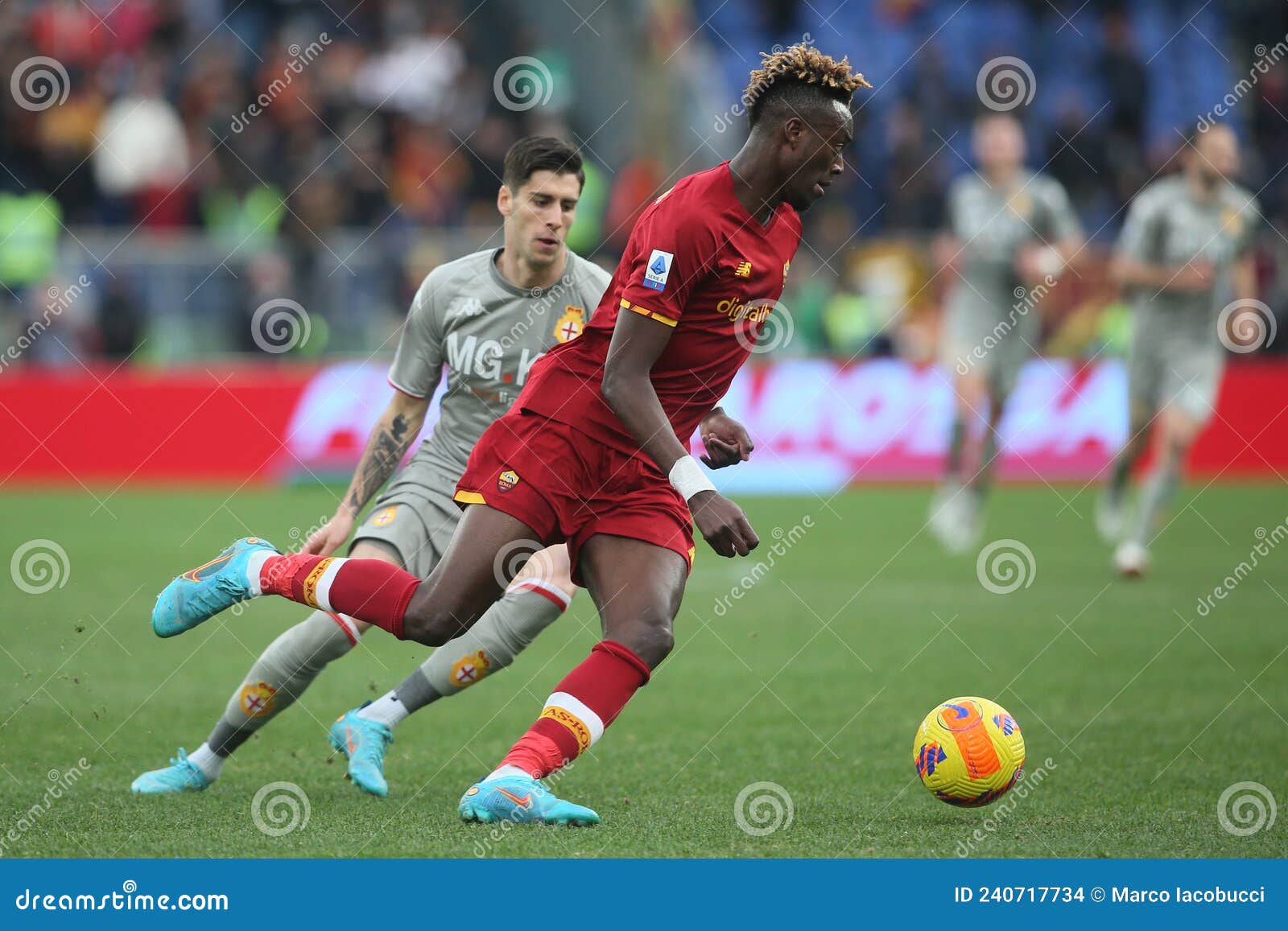 SERIE a FOOTBALL MATCH AS ROMA VS GENOA FC at OLYMPIC STADIUM in