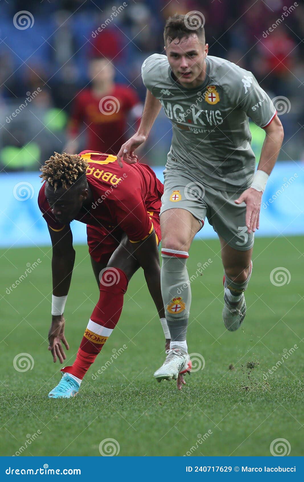 SERIE a FOOTBALL MATCH AS ROMA VS GENOA FC at OLYMPIC STADIUM in