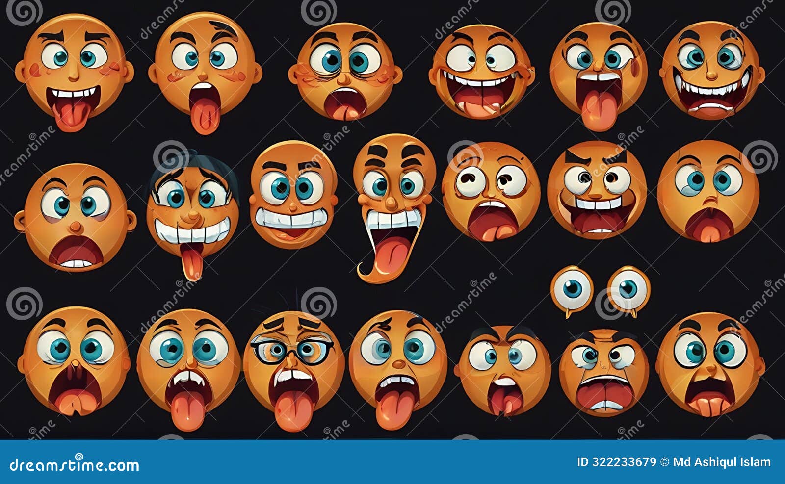 A Series Of Cartoon Characters Including One With The Other S Tongue A Series Of Cartoon Characters Including One With The Other S Tongue