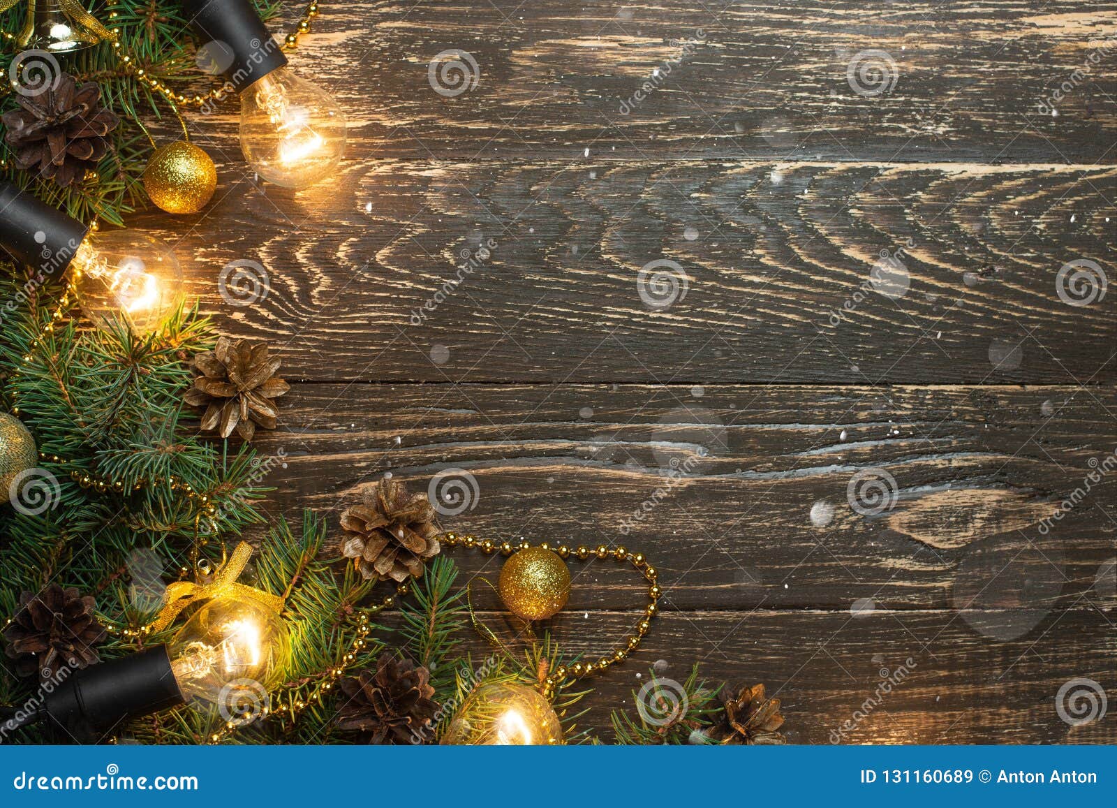 SERIES of CHRISTMAS LIGHTS with SPACE and CIRCLES Stock Image Image