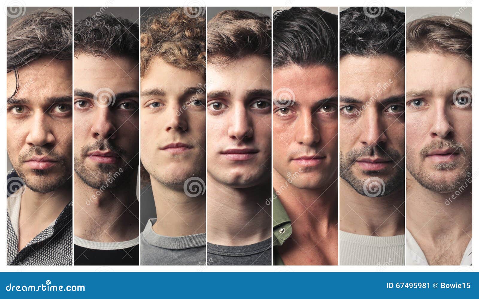 series of men faces