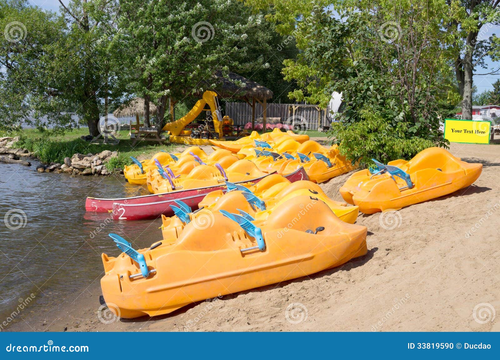 A series of pedalos stock photo. Image of sports, swimming 33819590