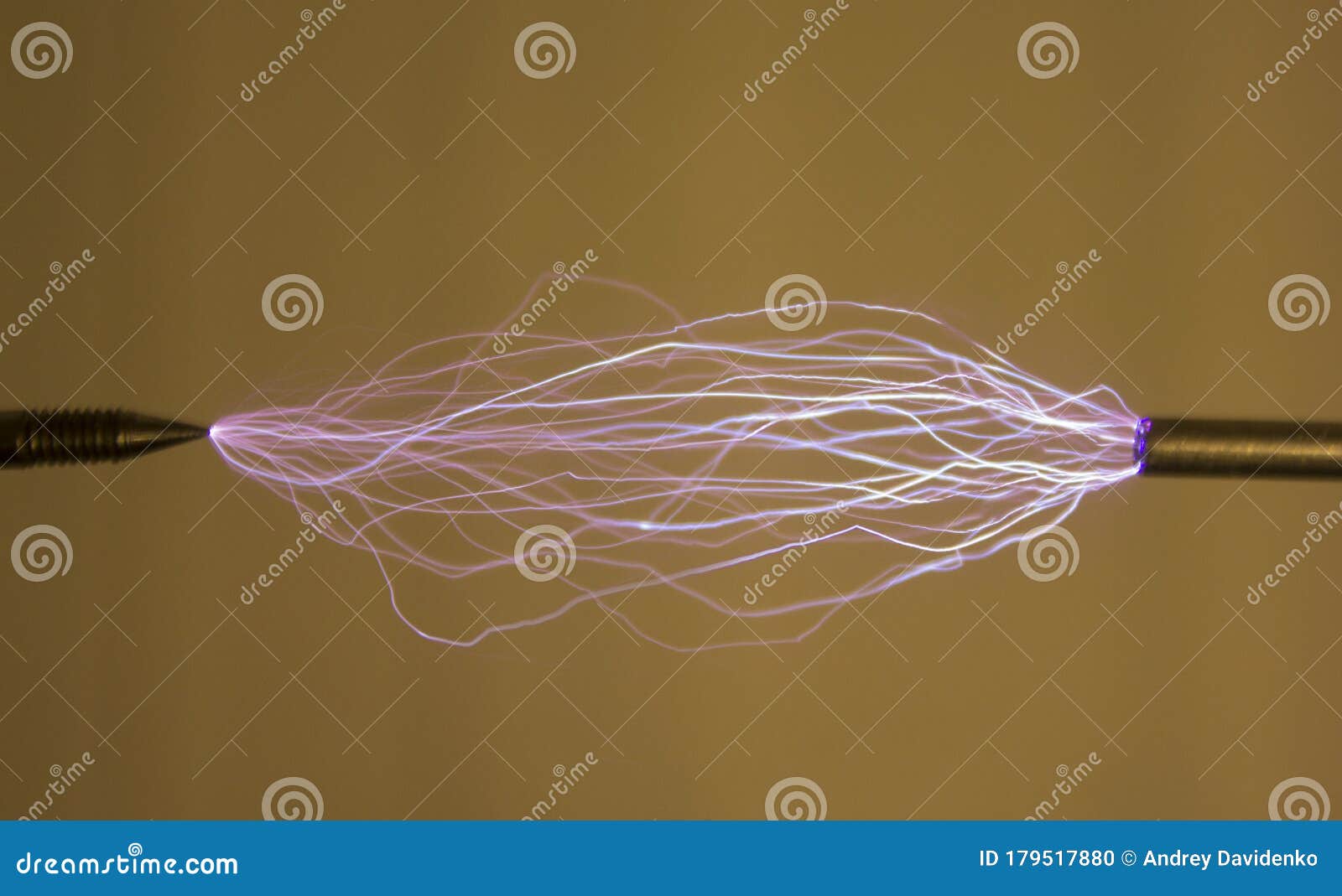 A Series of Spark Electric Discharges. . Stock Photo Image of