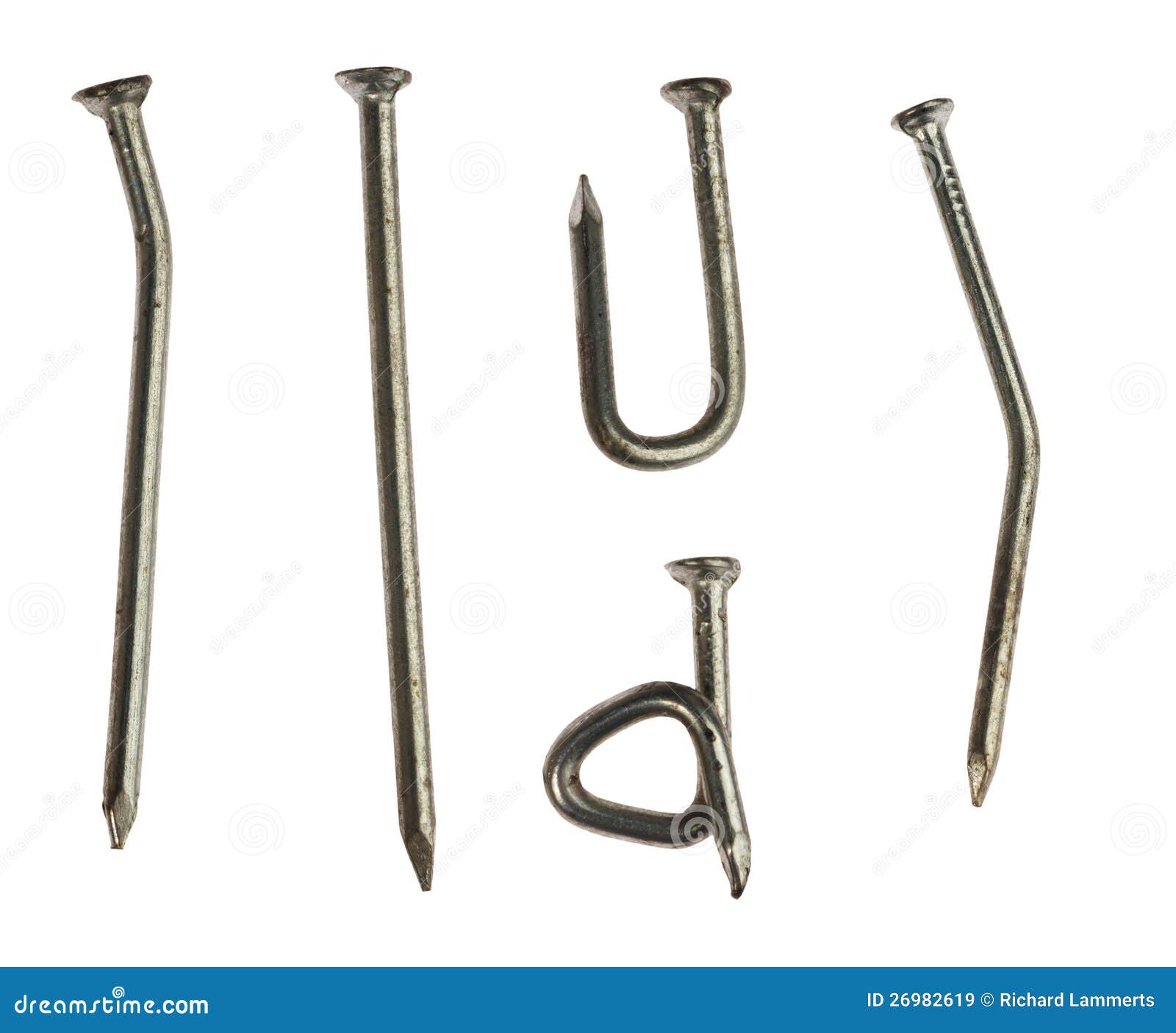 Set Various Metal Nails Isolated On Stock Vector (Royalty Free) 1396345790  | Shutterstock
