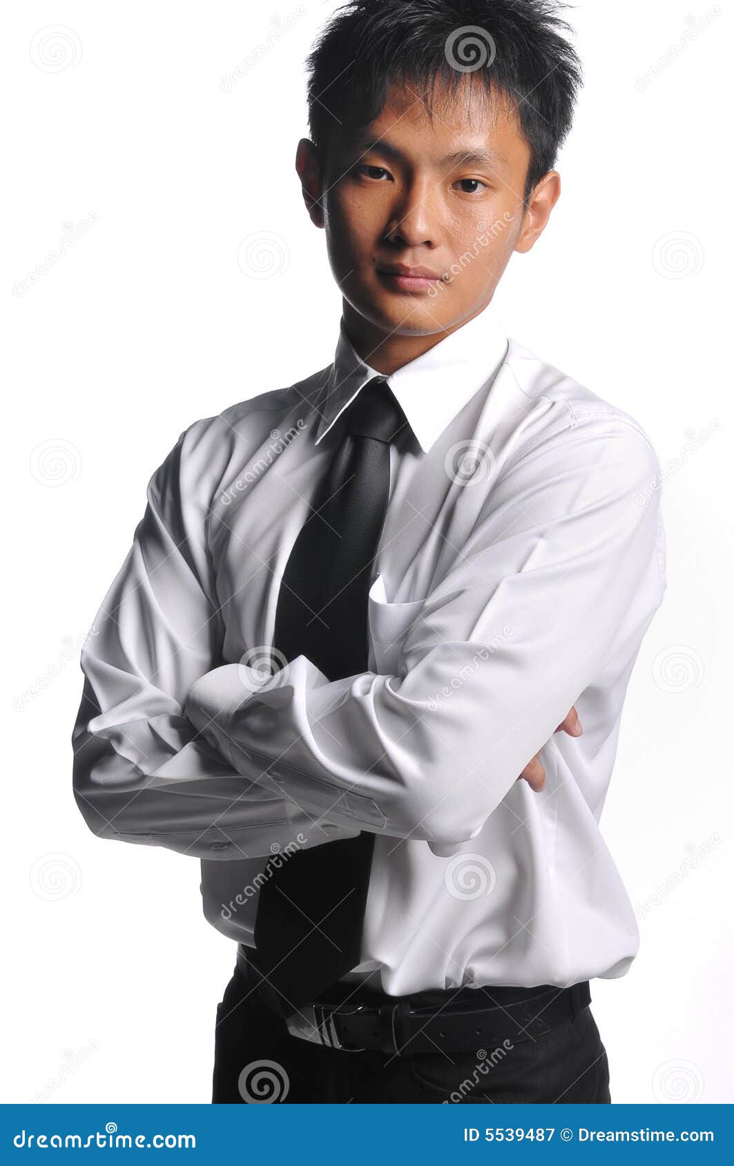 Serious asian business man stock image. Image of posture 5539487