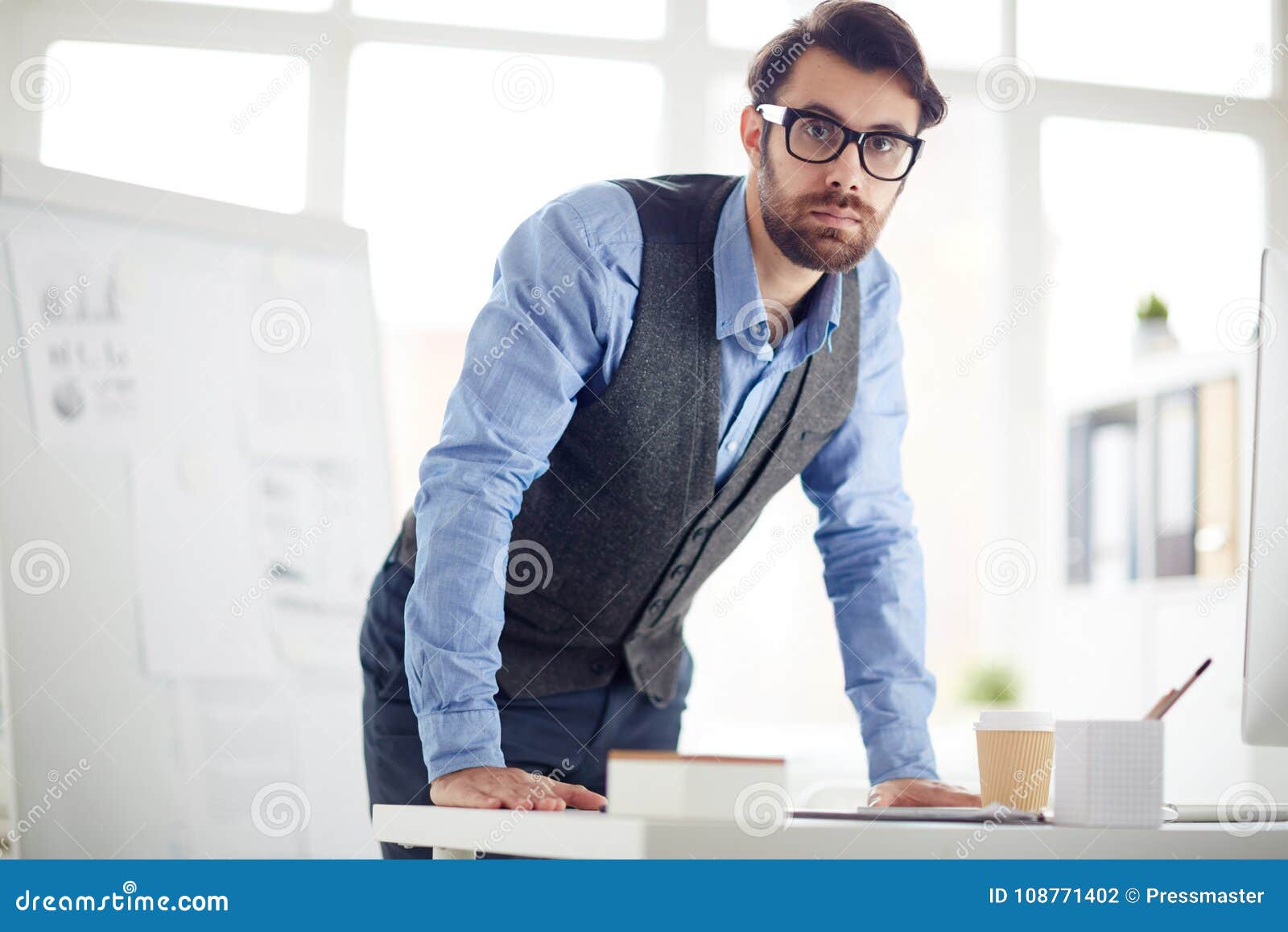 Office manager stock photo. Image of eyeglasses, elegant 108771402
