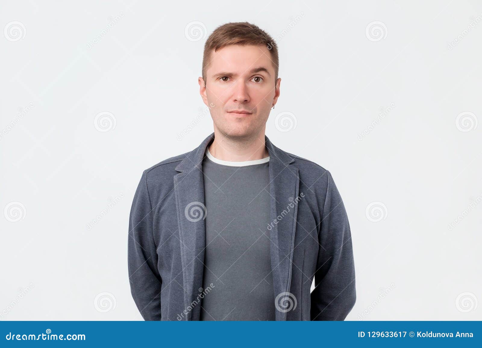 Serious European Confident Man with Poker Face. Stock Image - Image of ...