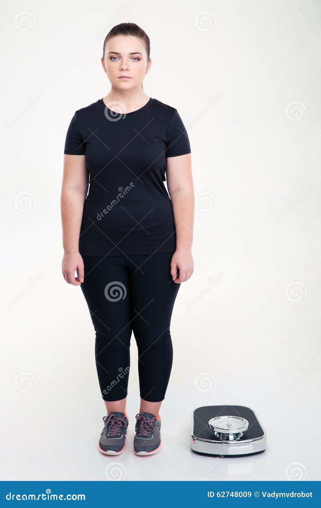standing Fat woman