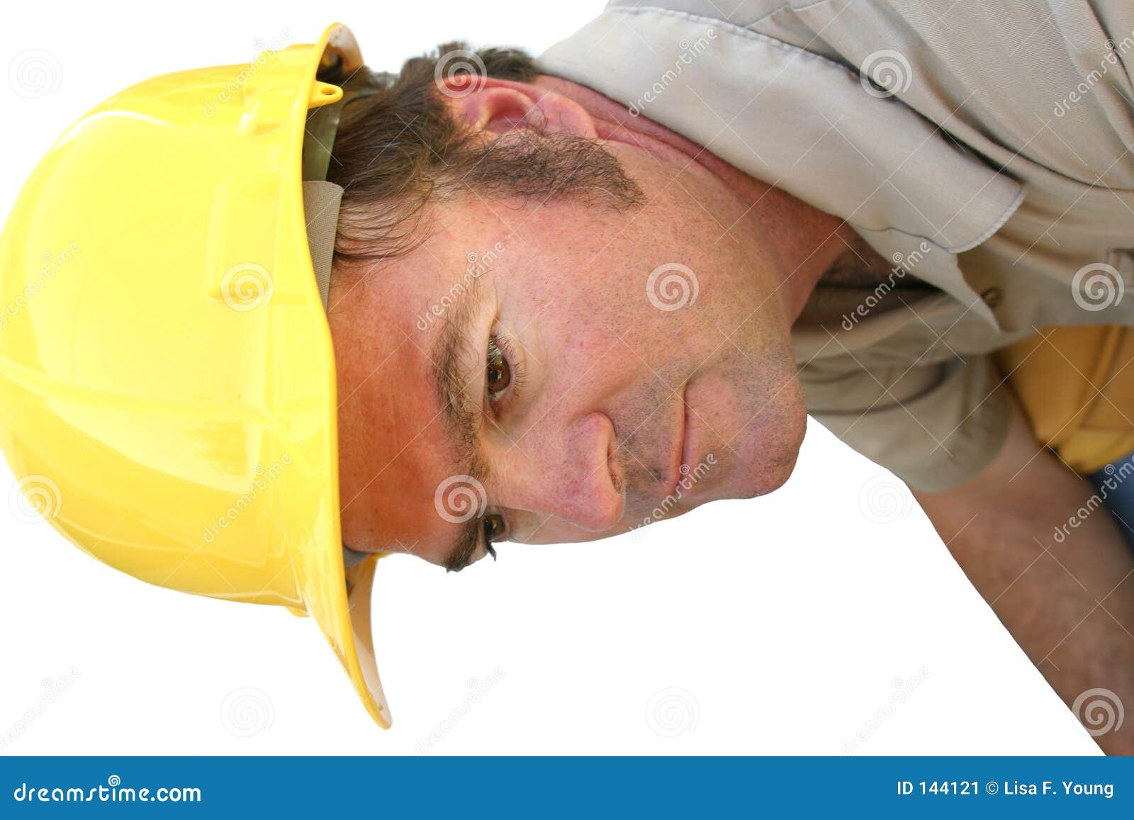 Serious Hard Hat Guy stock image. Image of electrical, isolated 144121