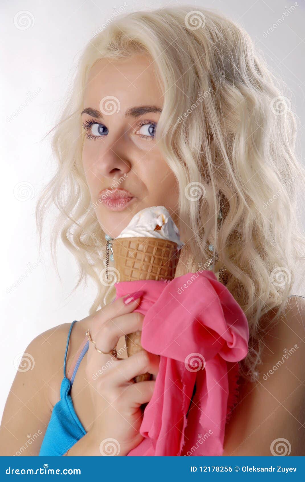 Serious ice cream eater stock photo. Image of symbol 12178256