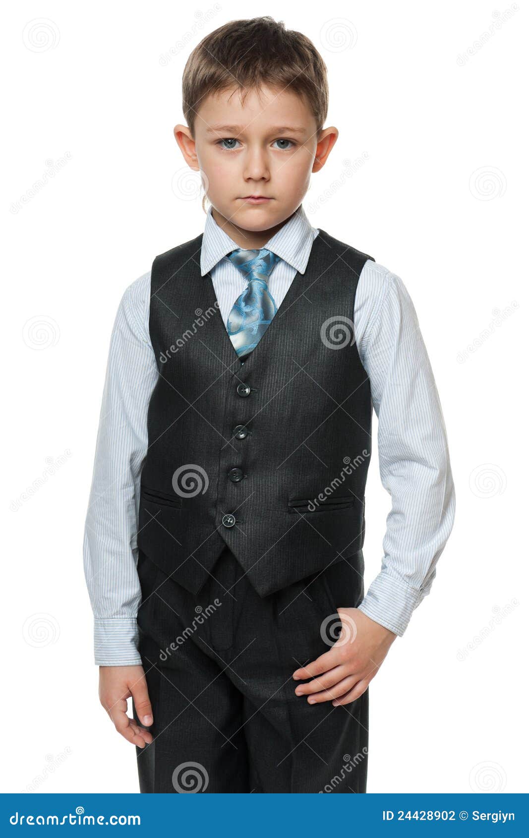 Serious little boy in suit stock photo. Image of caucasian 24428902