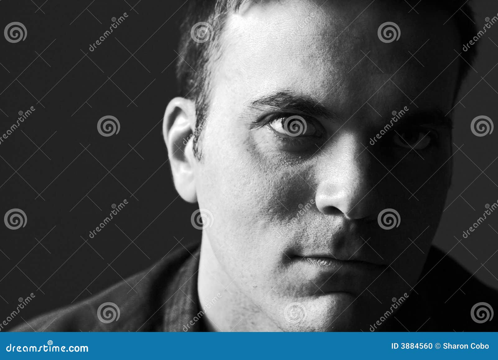 Serious Man stock photo. Image of shadow, somber, solemn - 3884560