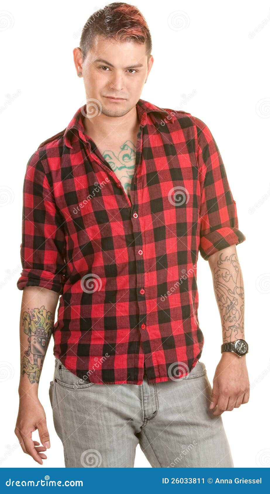 Serious Man With Spiky Hair Stock Image Image Of Attractive