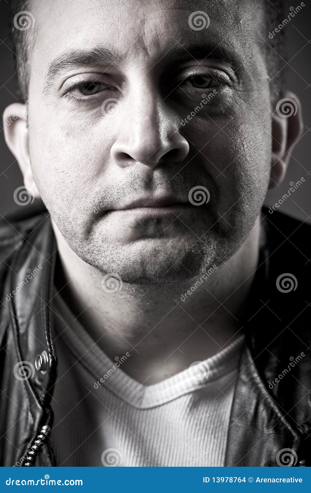 Serious Middle Aged Man stock photo. Image of black, criminal - 13978764