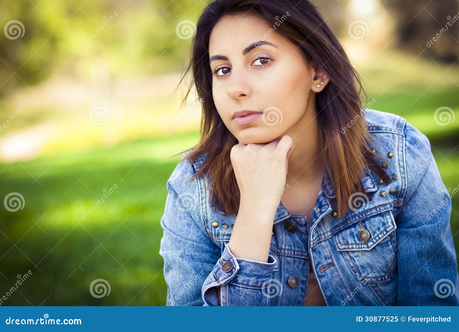Serious Mixed Race Young Woman Stock Image - Image of people, mixed ...