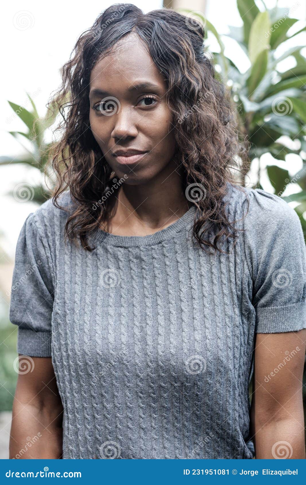 Serious Portrait of Mature Black Woman Stock Image Image of woman