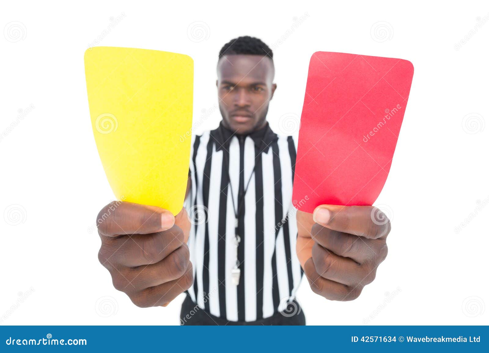 Serious Referee Showing Red Card Blowing Whistle Stock Photography klimvenue-blog