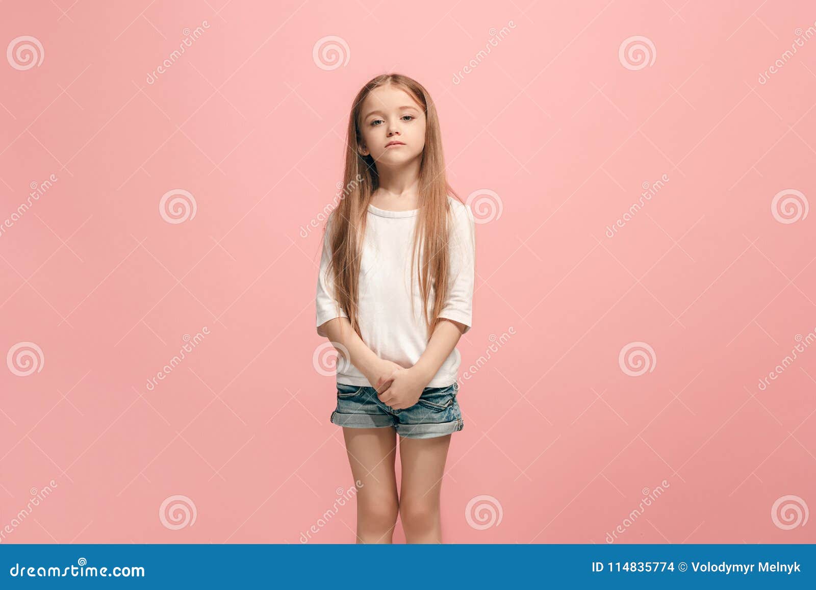 Young Serious Thoughtful Sad Teen Girl Stock Photo - Image of ...