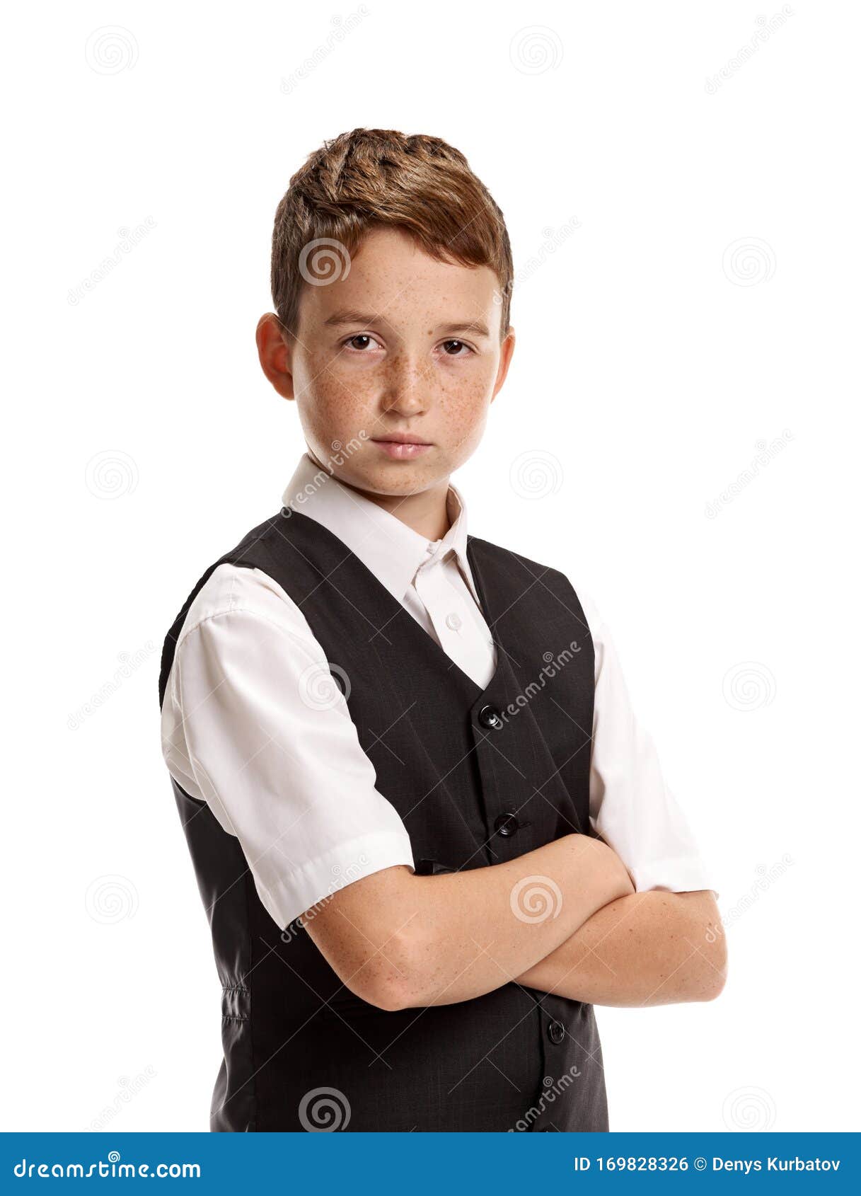 Serious smart schoolboy stock photo. Image of expression 169828326