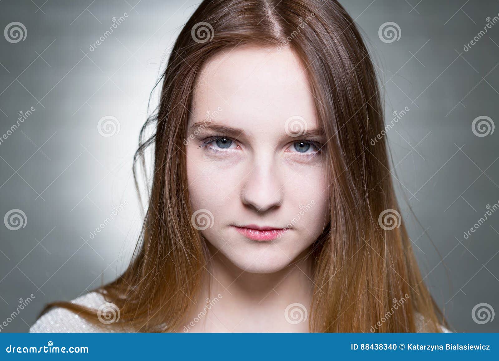 Serious Blonde Woman with Straight Hair - wide 6