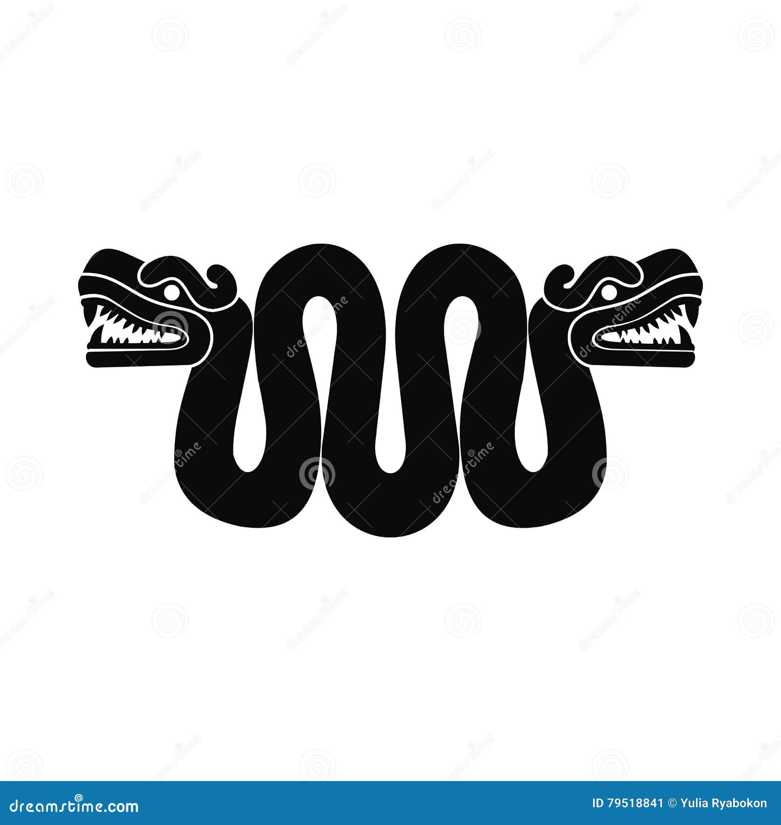 Desenho tradicional americano / A cabeça da serpente é cortada