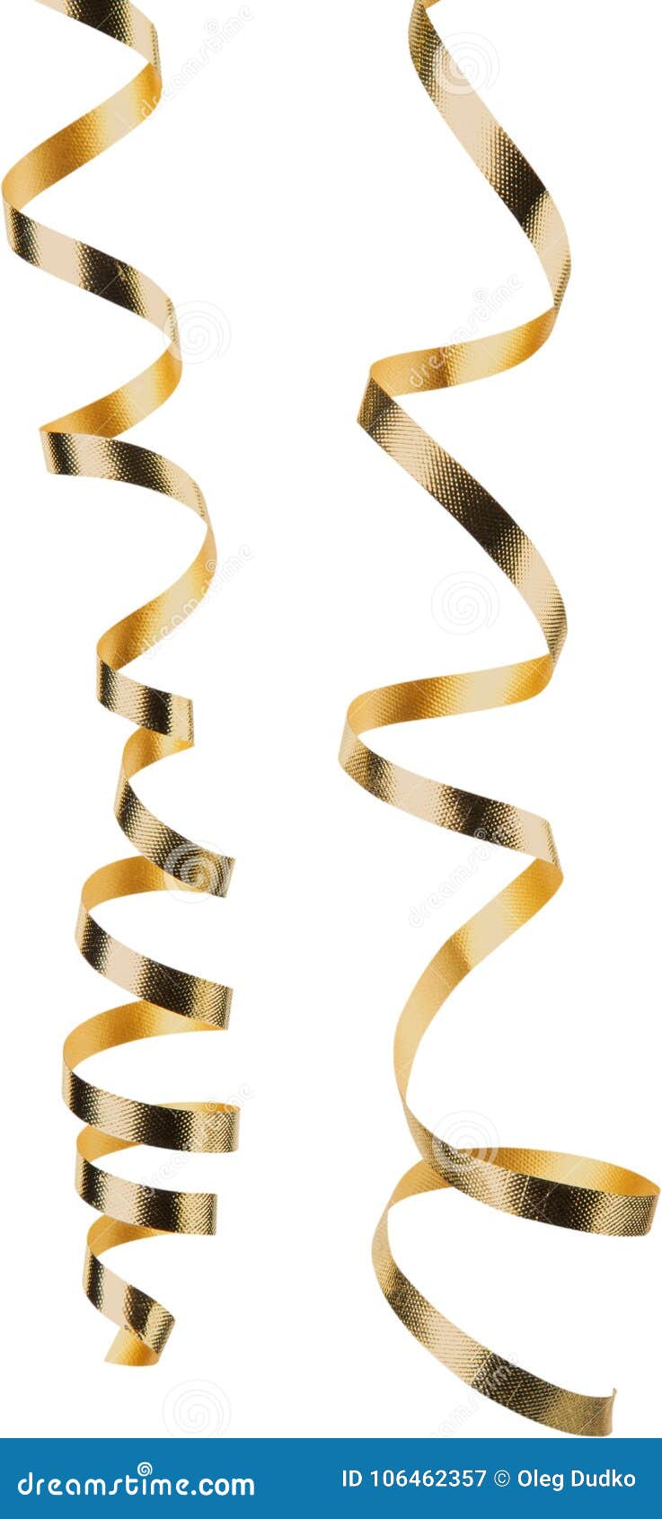 Serpentine Streamers Hanging on White Background Stock Image Image of