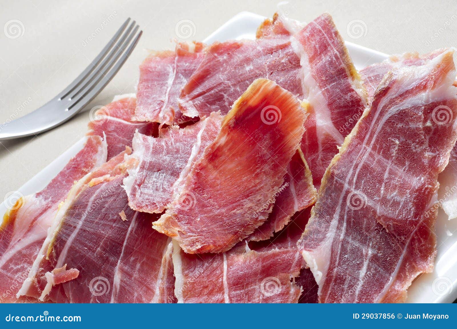 Serrano ham tapas stock photo. Image of menu, eating 29037856