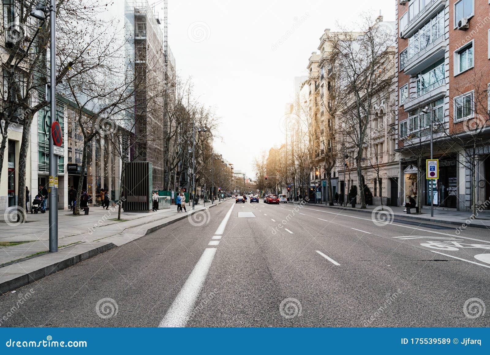 Calle Serrano Madrid Spain in Barrio de Salamanca (the most LUXURIOUS  street of Madrid u have to c) 