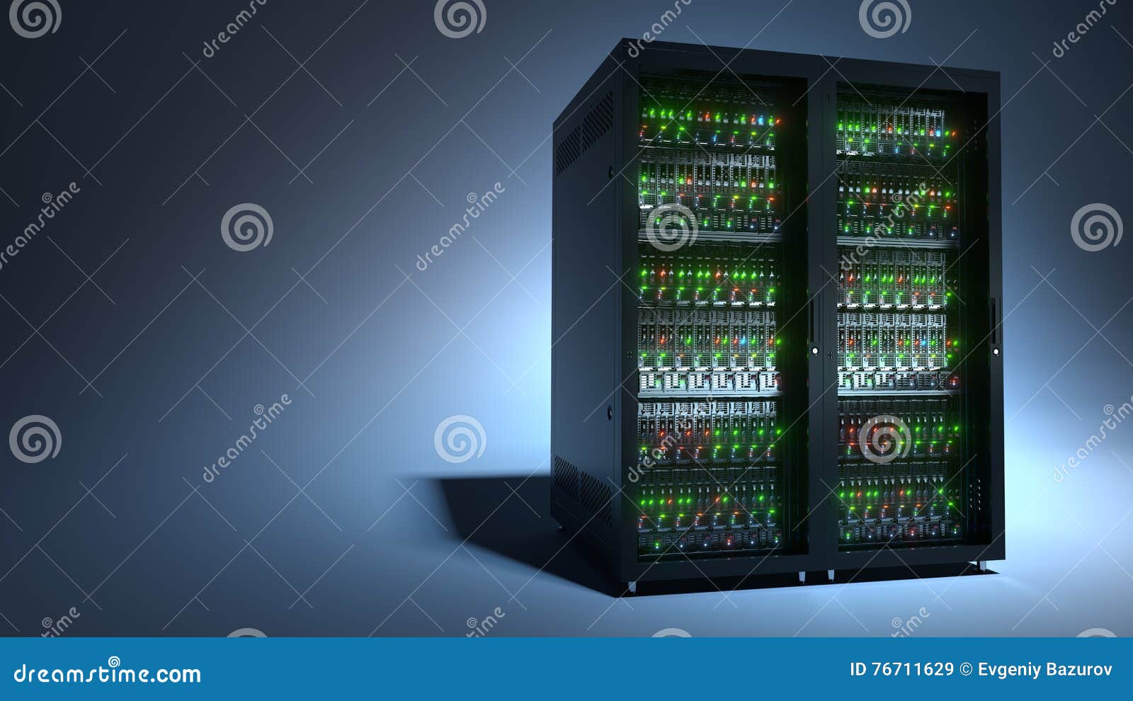Server. Cloud Computing Data Storage 3d Rendering Stock Image Image