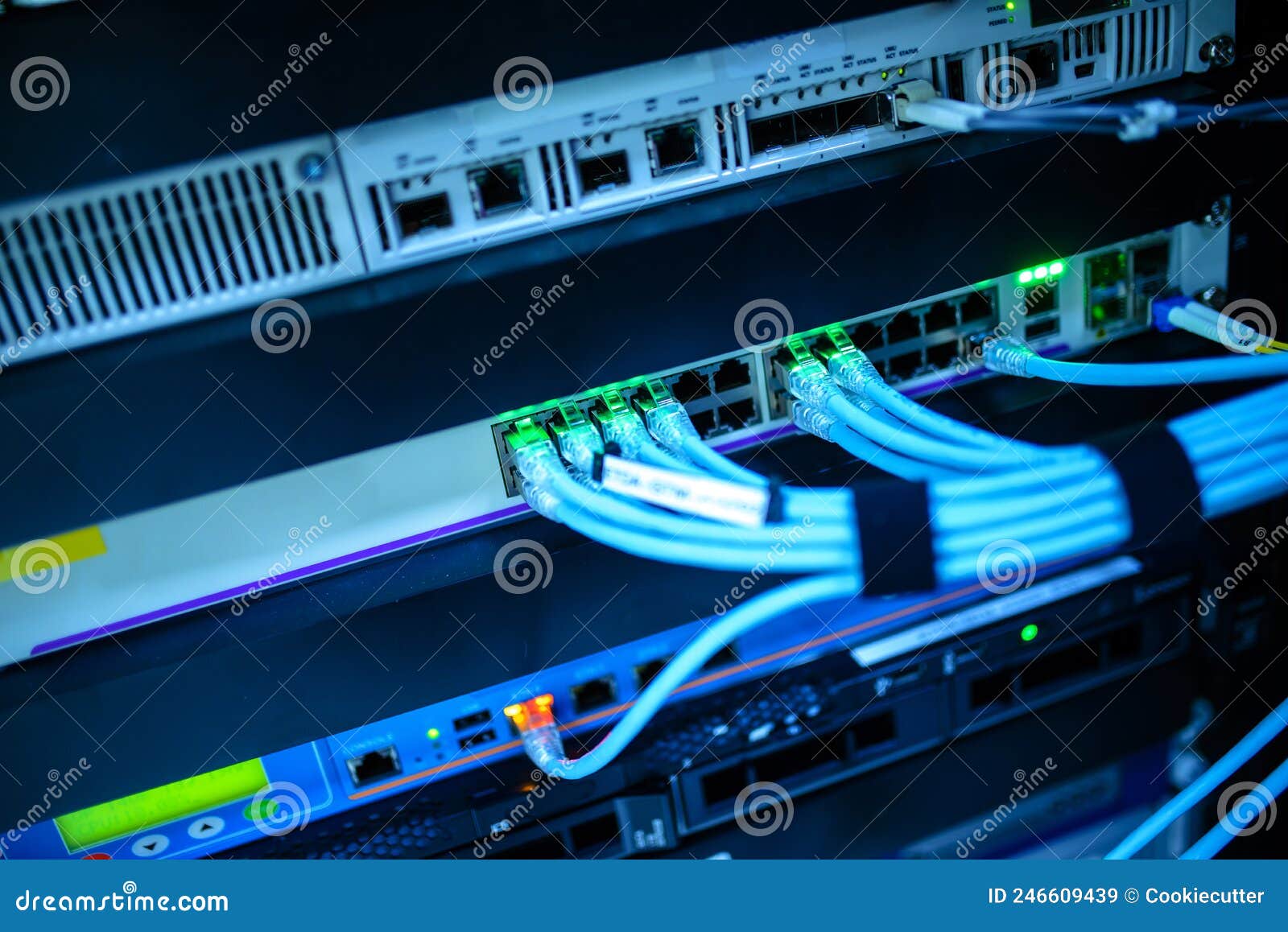 Networking equipment stock image. Image of database 246609439