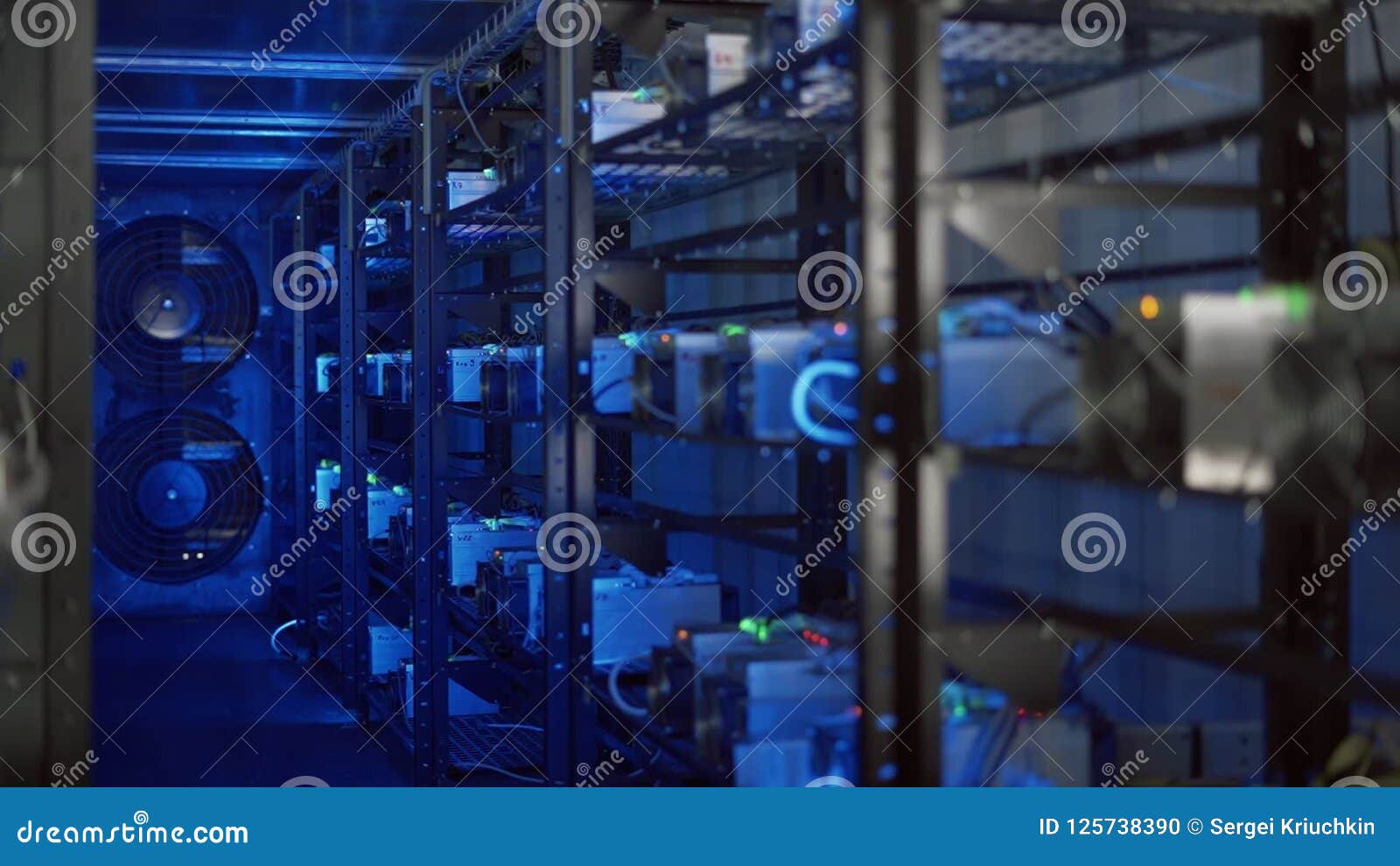 crypto mining server room