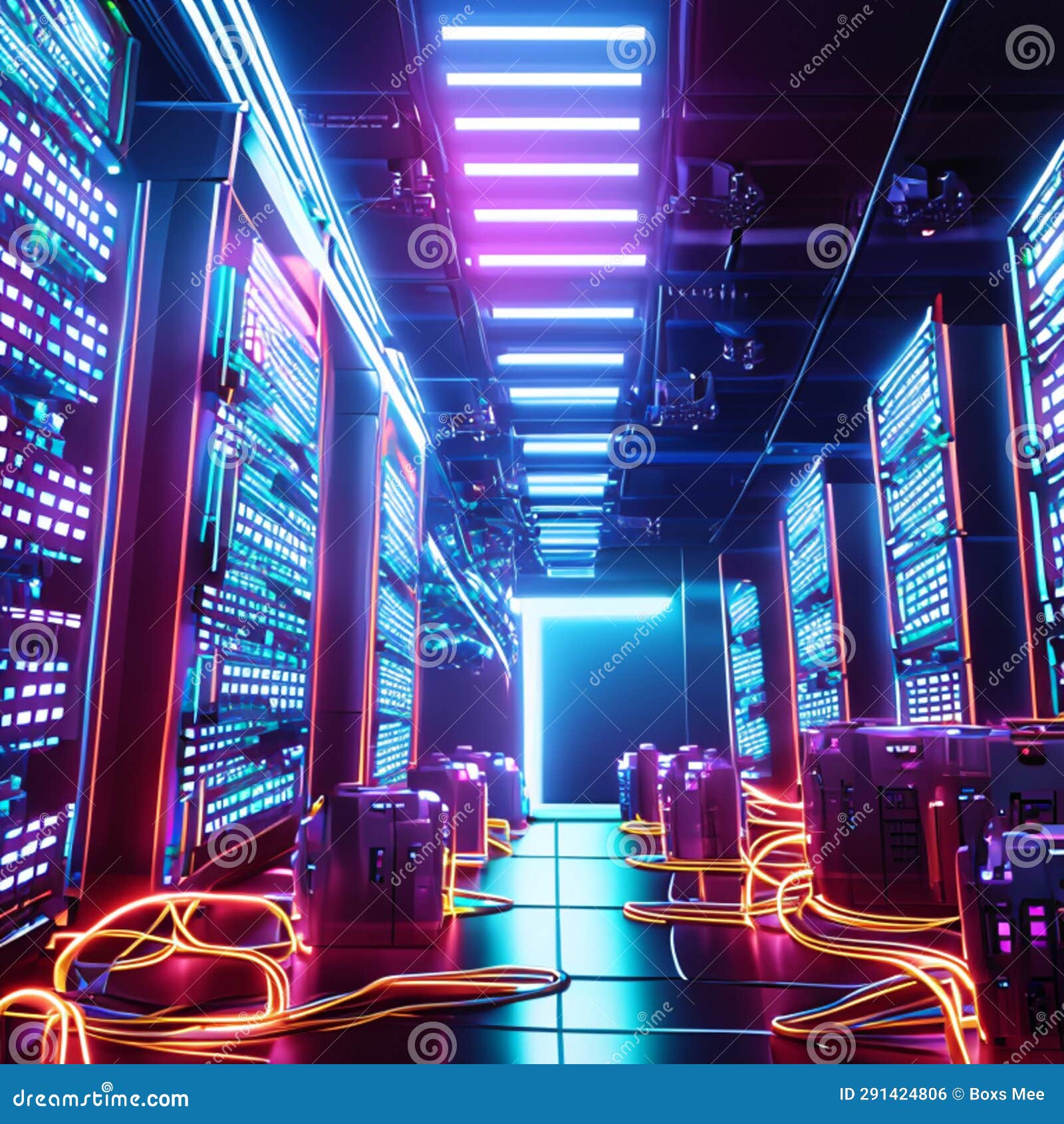 Server Room Data Center. Backup, Mining, Hosting, Mainframe and