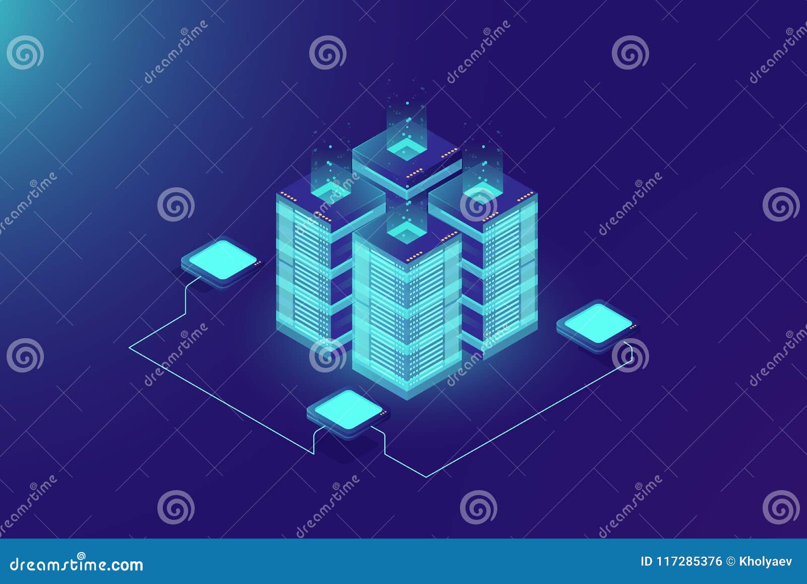 Server Room Rack, Blockchain Technology, Token Api Access, Data Center