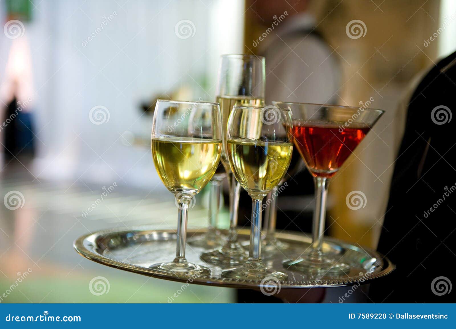 Server S Tray Full of Cocktails Stock Photo Image of refreshment