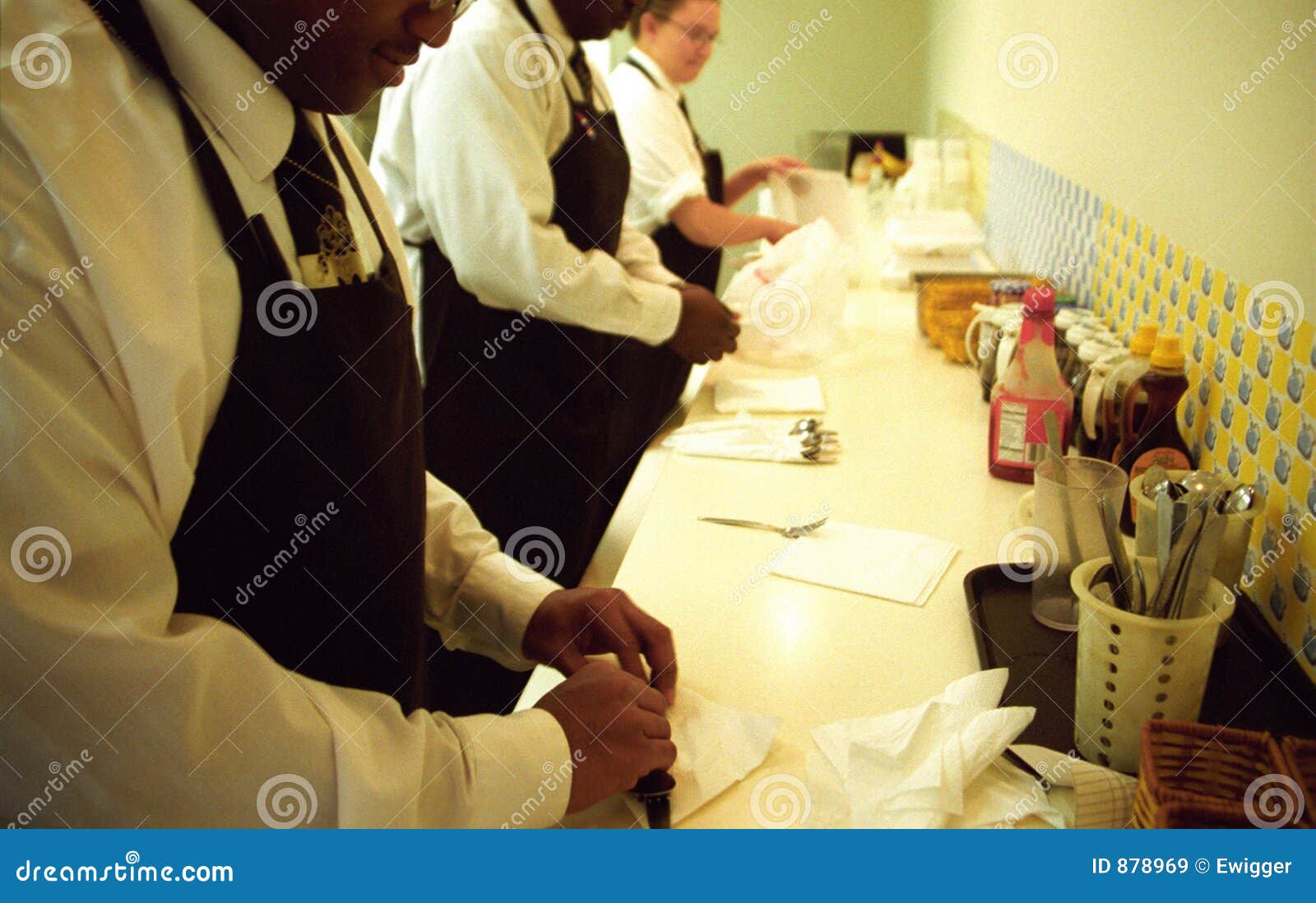 Servers stock image. Image of work, restaurant, napkin 878969