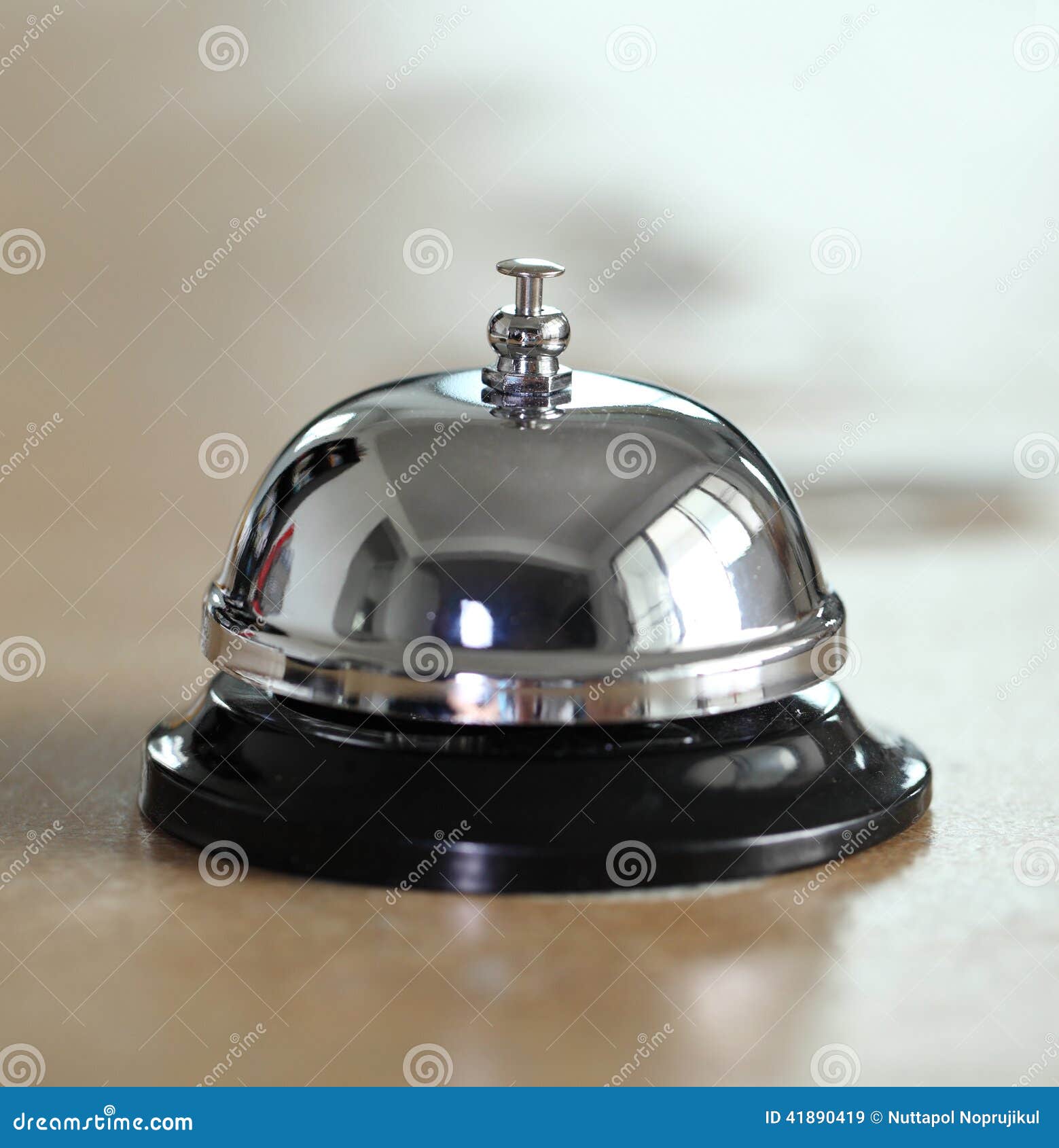 Service Bell on the Hotel Reception Desk Stock Image Image of bell, selective 41890419